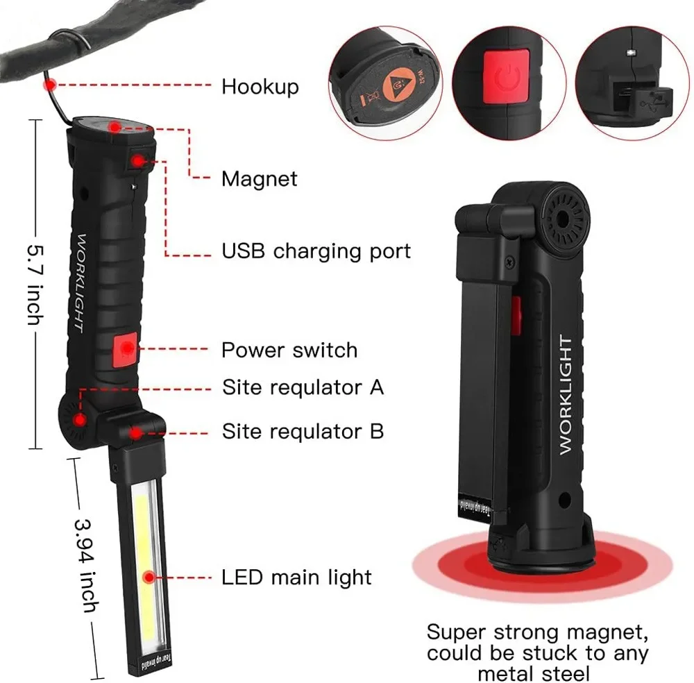 Przenośna latarka LED COB Łado – Power Bank recenzja i cena