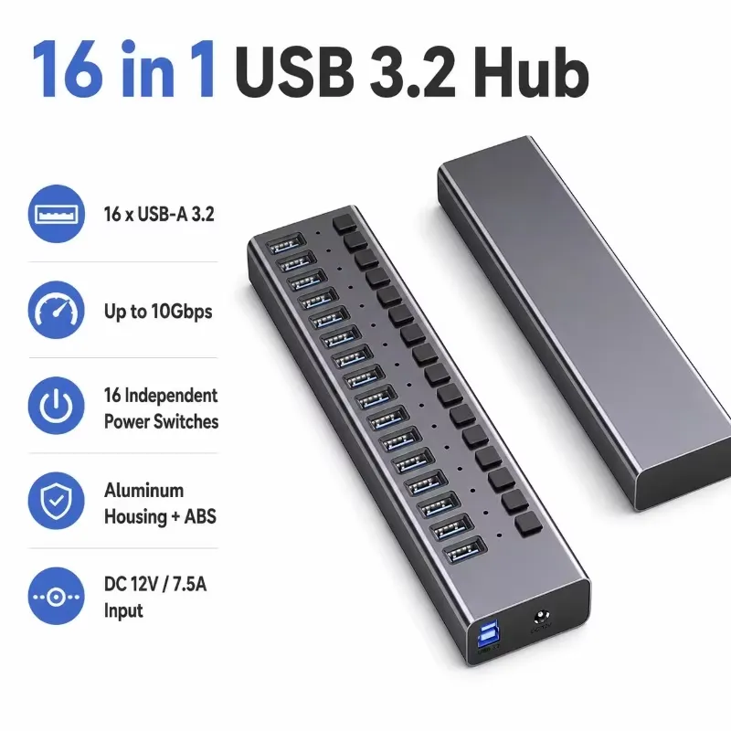 AP01 16-portowy zasilany hub U – Usb Hub recenzja i cena