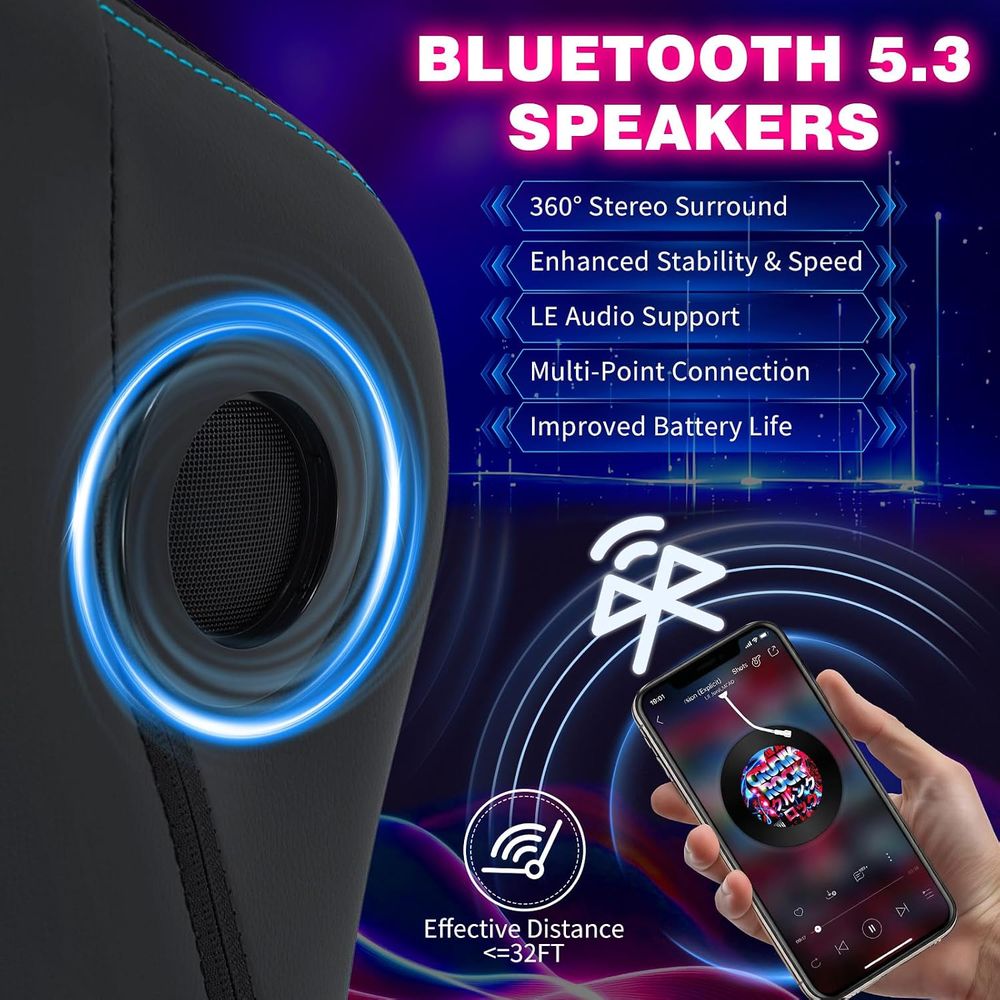 Krzesło gamingowe z oświetleni – Bluetooth Speaker recenzja i cena
